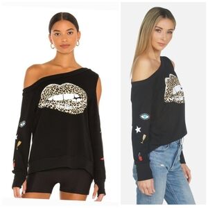 Lauren Moshi Trinidy Leopard Lip shirt